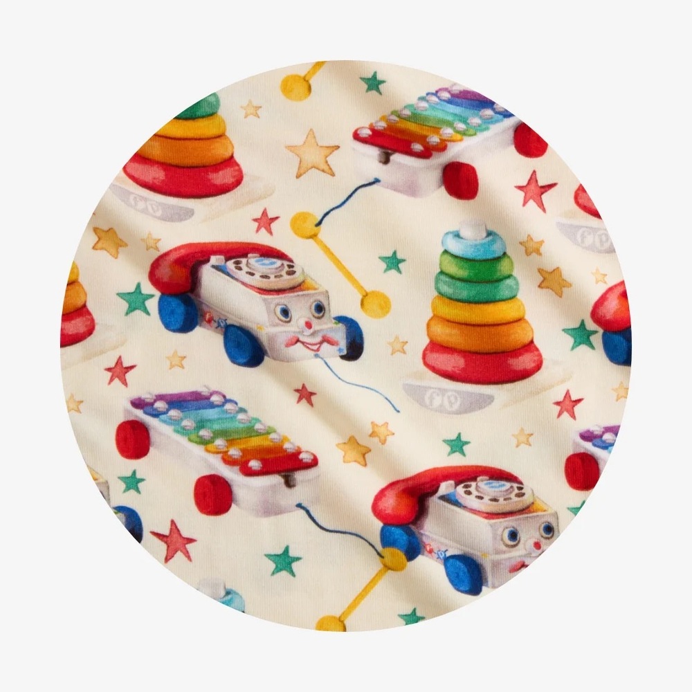 POSH PEANUT X VINTAGE FISHER PRICE ROMPER